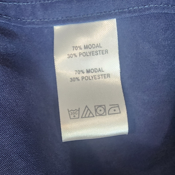 Nicoby Short Sleeve Soft Mens Button Down Shirt Blue Palm Trees Sz M - Picture 6 of 7